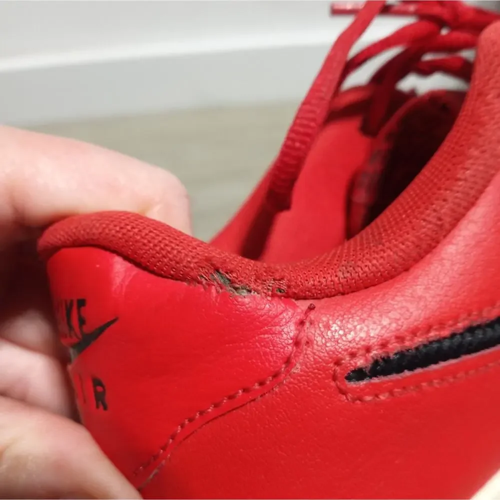 Nike Air Force 1 '07 Low Top Red & Black Sneakers Youth Size Y7